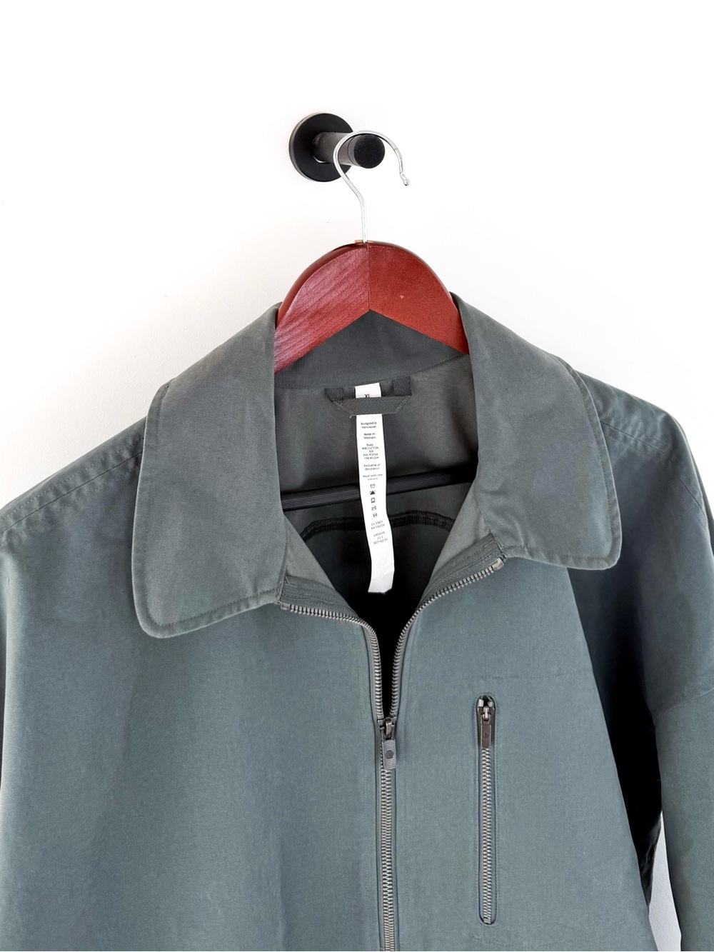 NEW Lululemon Men's Green-Gray Zip-Front Utility Field Jacket XL Detachable - Picture 5 of 15